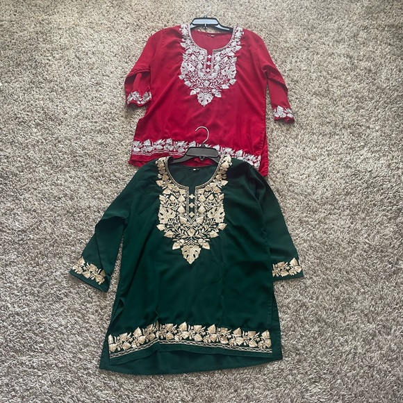 IMPORTED Indian ethnic wear kurta short (Price for BOTH) - Picture 1 of 5